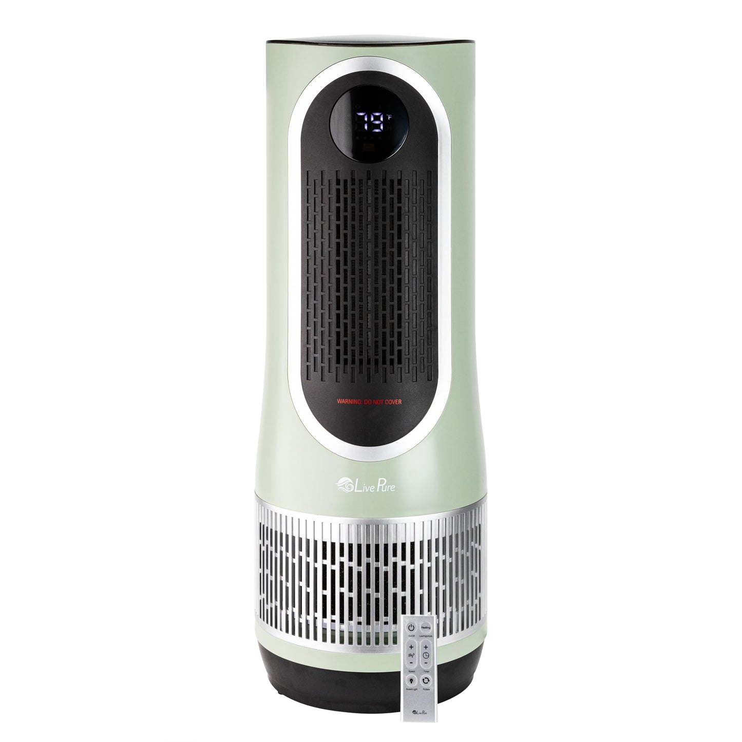 LivePure 3-in-1 LP520 Clean Heat Air Purifier & Electric Heater - Oscillating Portable Heater with 2 Heat Modes and Air Filtration - Heater for Indoor