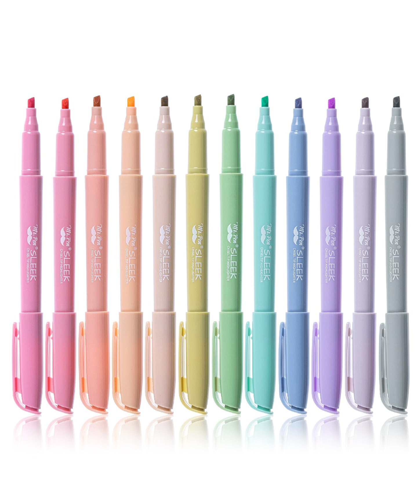 Mr. Pen- Highlighters, 12 Pack, Pastel Colors, Chisel Tip, Quick-Dry