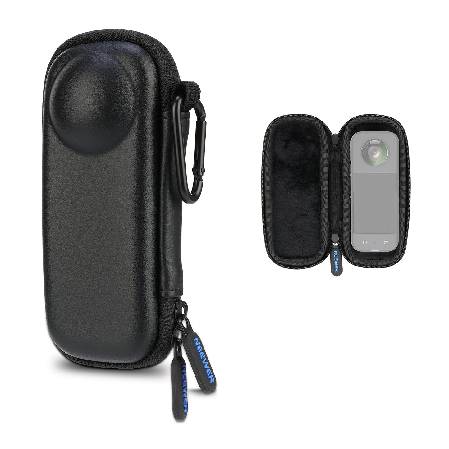 NEEWER BASICS Carrying Case Compatible with Insta 360 X5, Portable Small Travel Protector Hard Shell Protective Storage Bag with Carabiner, Action