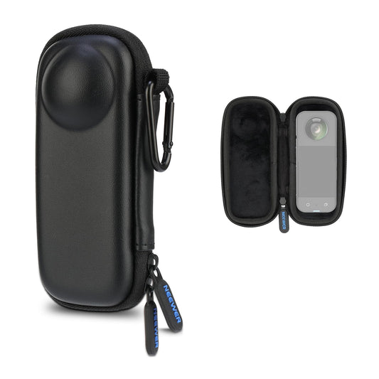 NEEWER BASICS Carrying Case Compatible with Insta 360 X5, Portable Small Travel Protector Hard Shell Protective Storage Bag with Carabiner, Action