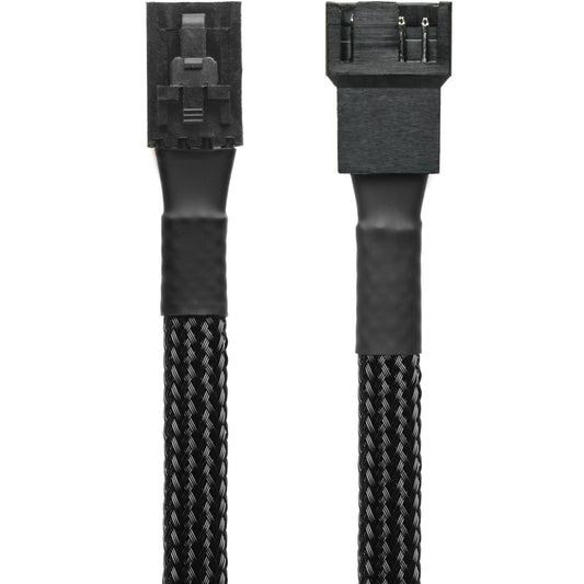 CRJ 4-Pin PWM PC Fan Adapter Cable for Dell Motherboards - 6-inch (15cm), Black Sleeved - Connect Standard PWM Computer Fans to Dell Latching 4-Pin