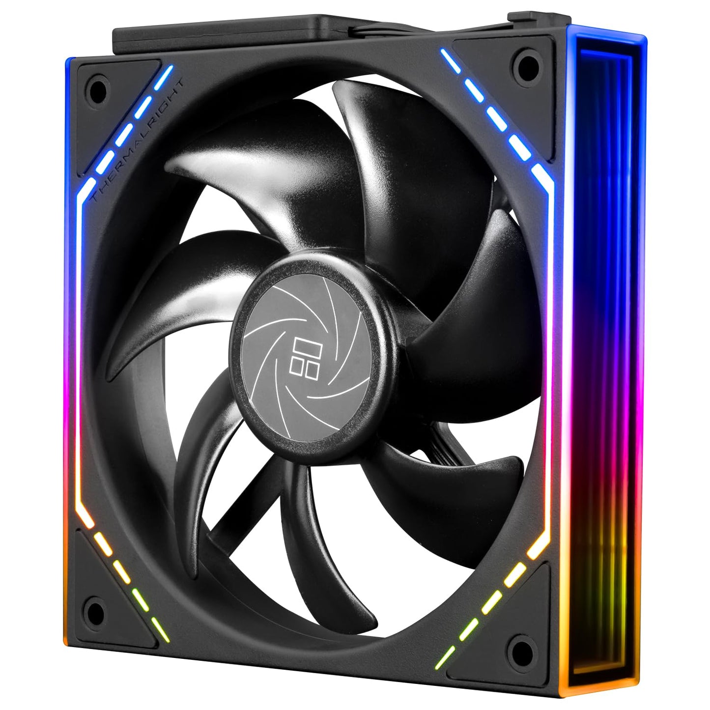 Thermalright TL-M12Q CPU Fan 120mm Case Cooler, PWM Connector Silent Computer Cooling with S-FDB Bearing,PC Fan with ARGB Mirror Light Effect,Low