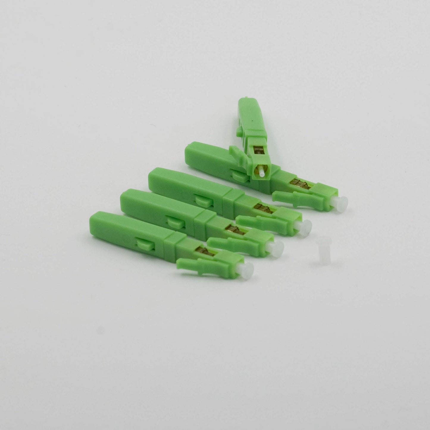 10pcs LC APC Fiber Optic Quick Connector Fiber Optic Fast Connectors Single Mode 9/125 Mechanical Connectors Adapter for 2.0x3.0mm Butterfly Cable