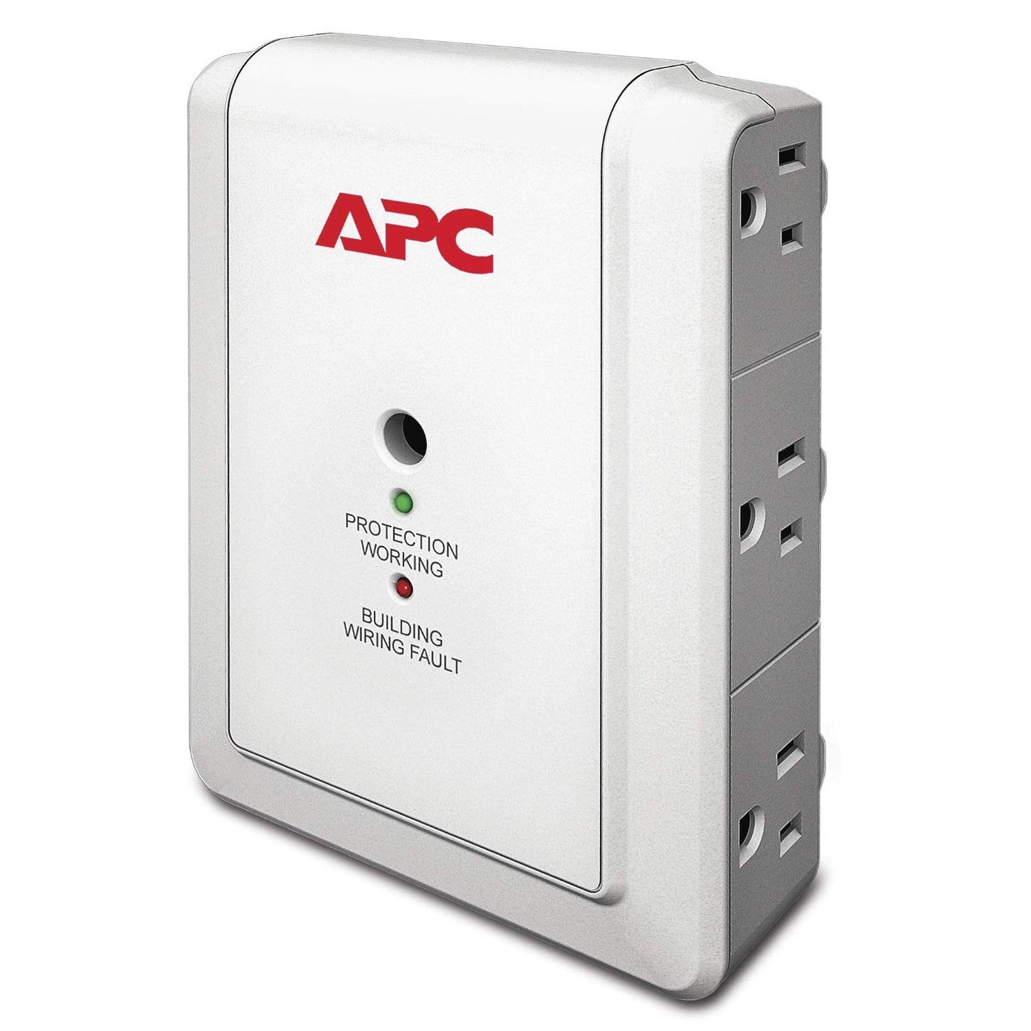 APC Wall Outlet Plug Extender, Surge Protector with USB Ports, P6WU2, (6) AC Multi Plug Outlet, 1080 Joule Surge Protection White