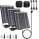 iTODOS 3 Pack Solar Panel Compatible with Blink Outdoor 4 (4th Gen)/Blink Outdoor (3rd Gen) XT3 and Blink XT/XT2 Camera,11.8Ft Outdoor Power Cable