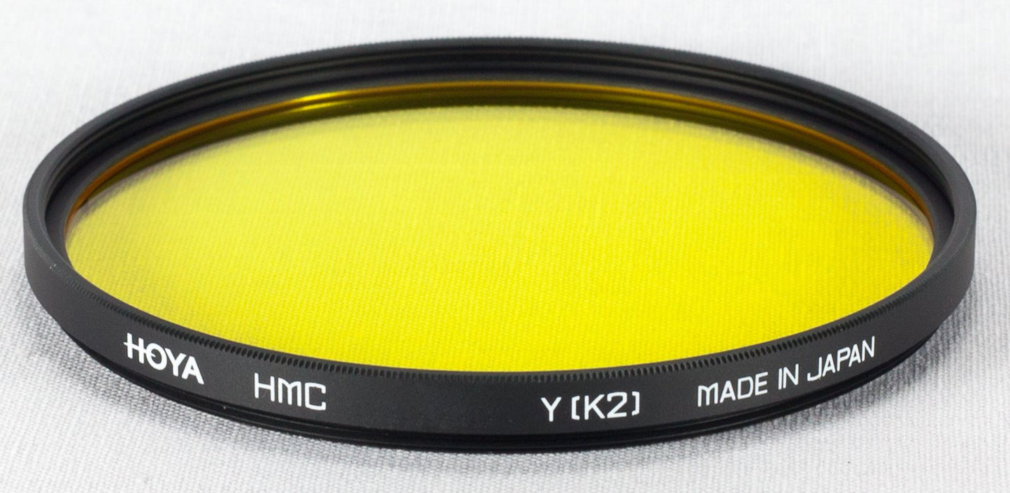 HOYA HMC K2 46mm Lens Filter (Yellow)- Tonal Enhancing Camera Filter for B&W Photography with Slim Aluminum Frame, Multi-Coated Optical Glass, Reduces