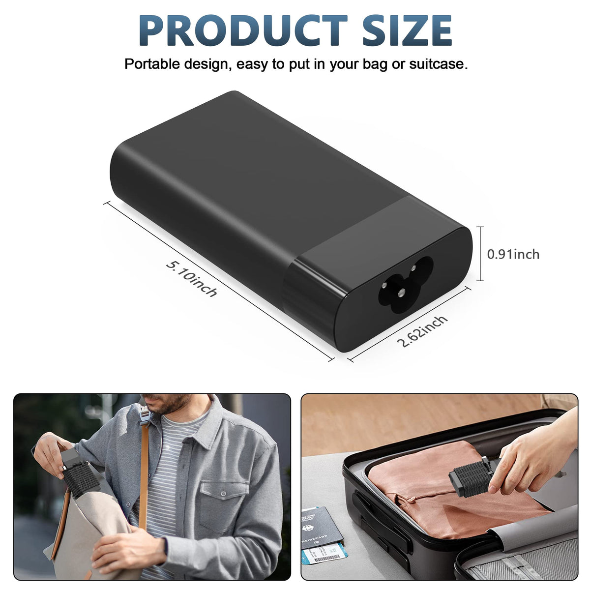 New Slim 90W USB C Laptop Charger for HP Spectre x360,EliteBook 1040 G4,HP 904082-003 ADP-90FE TPN-DA08 2LN85AA 2LN85AA#ABA 904144-850 L45440-003 Fast
