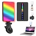 Clip-On Selfie Light, 138 LED, CRI 95+2000mAh, Portable, 3 Light Modes+RGB, with Cold Shoe Mount & Camera Tripod, for Phone iPhone Cameras Webcam