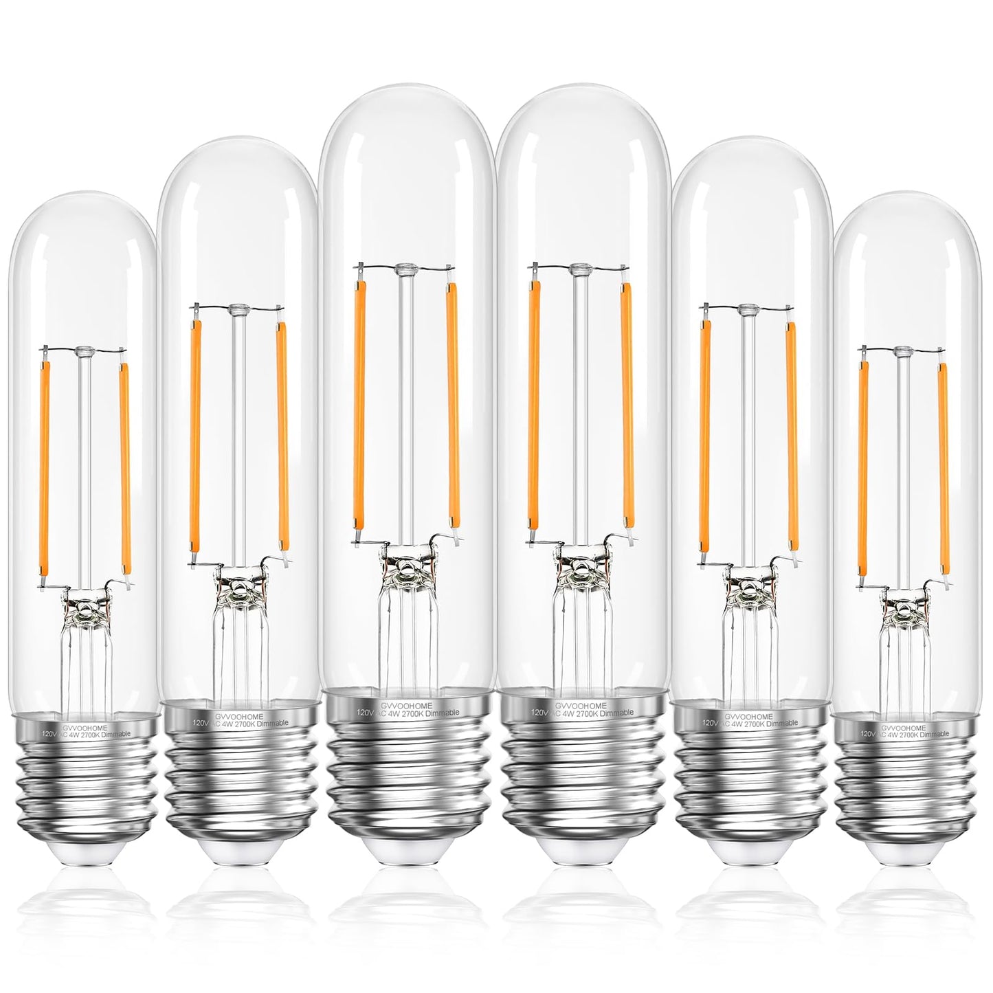 GvvooHome Dimmable Edison Tubular LED Bulb, E26 LED Bulbs 40W Equivalent