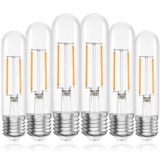 GvvooHome Dimmable Edison Tubular LED Bulb, E26 LED Bulbs 40W Equivalent