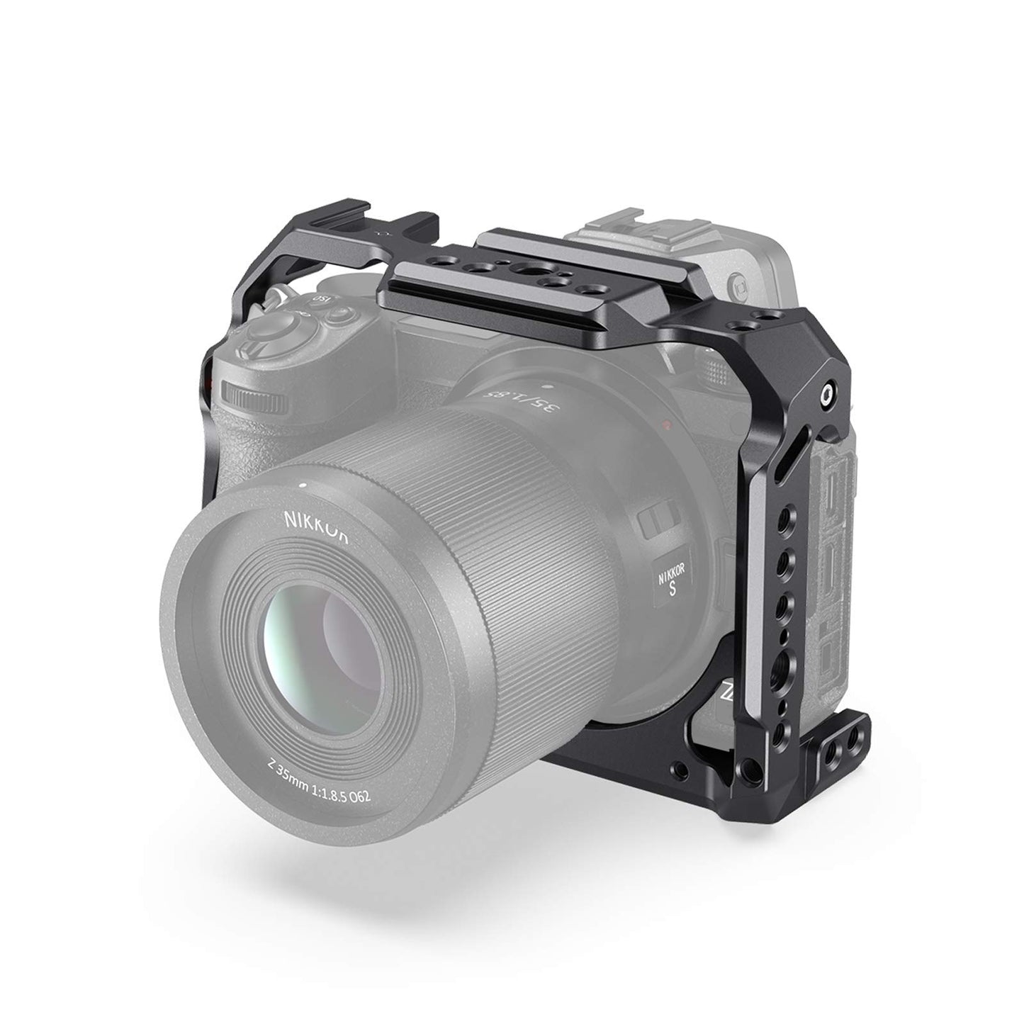 SMALLRIG Camera Cage for Nikon Z5 Z6 Z7 Camera with Built-in NATO Rail and Cold Shoe 2243