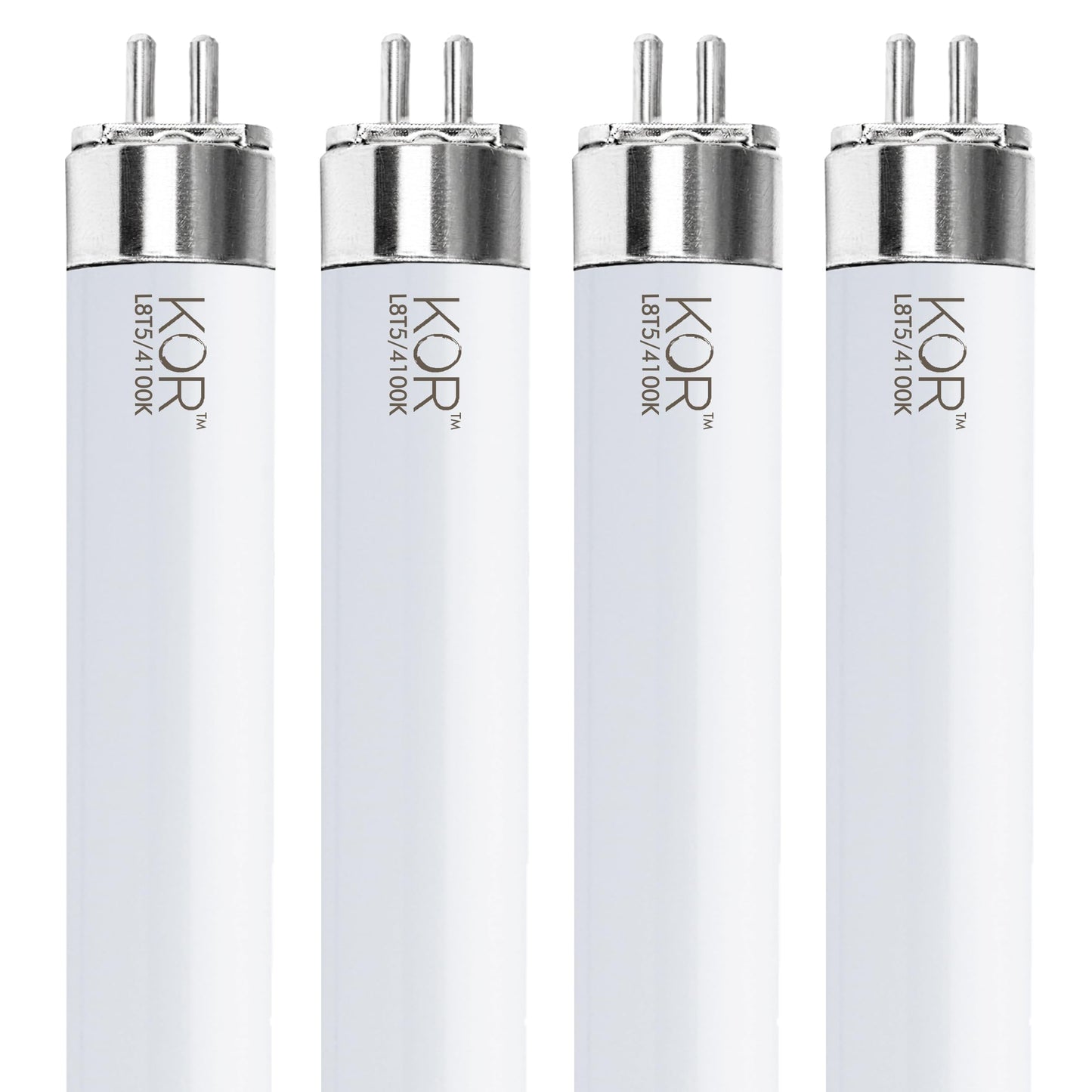 KOR F8T5/CW T5 LED Tube Light Bulbs, 12-Inch, 5W, 500 Lumens, 4-Pack