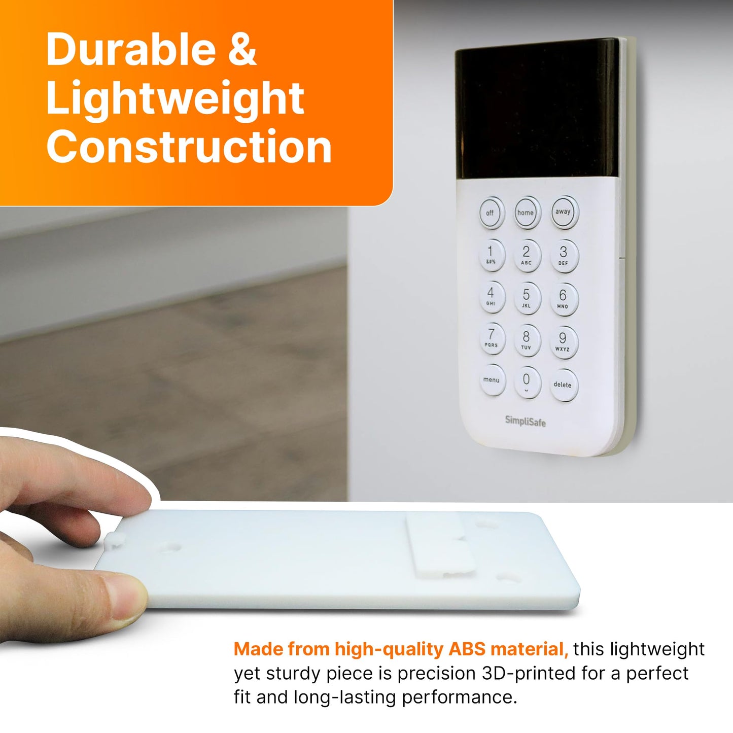 SplashNColor Wall Mount Holder for Simplisafe Keypad - Keypad Wall Bracket for Home Security Keypad - Replacement Bracket for 2019 Models - Durable