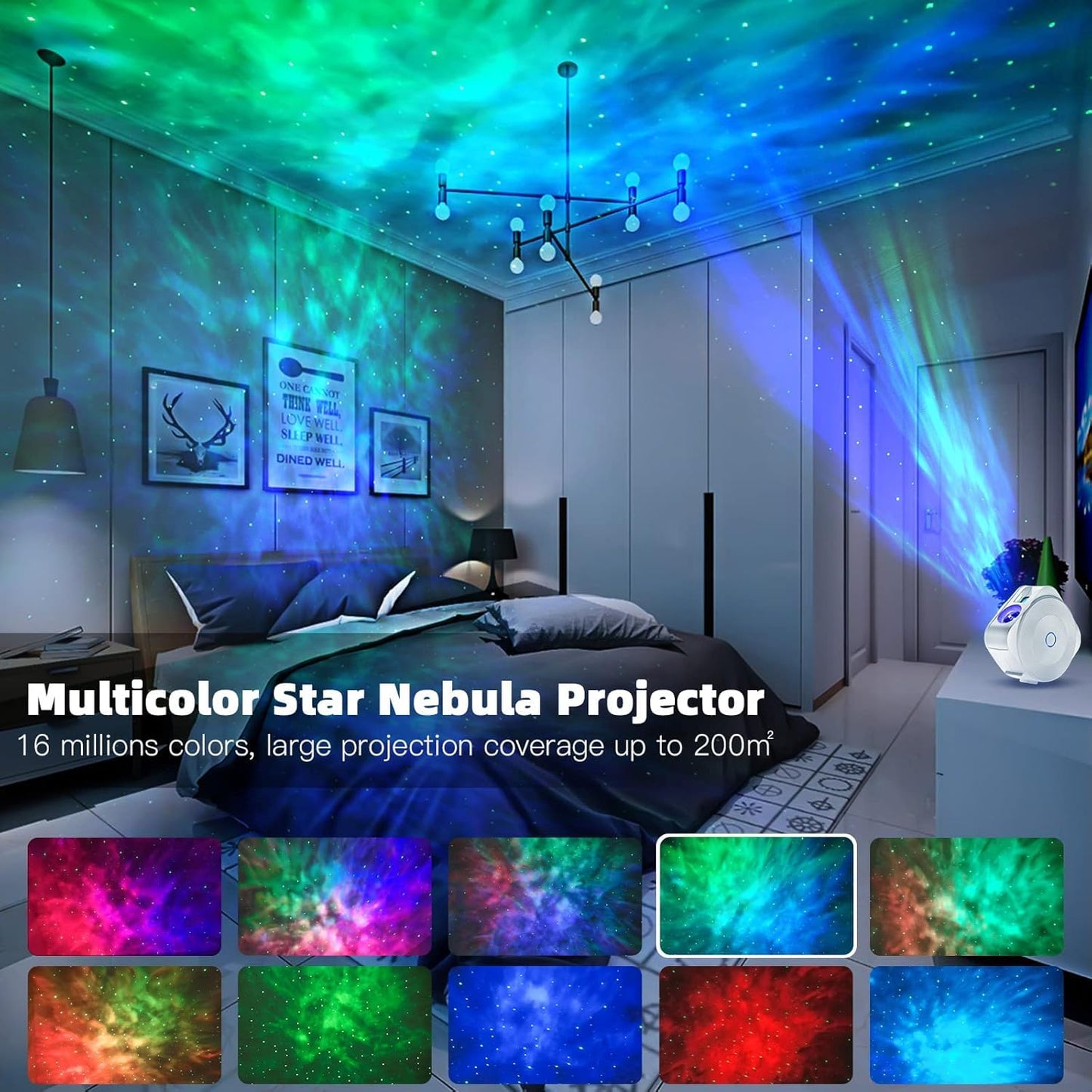 Galaxy Projector,Star Projector Galaxy Light,Northern Lights Projector,Aurora Starlight Projector,Rotatable Nebula Lamp,Smart APP&Voice Control,24H