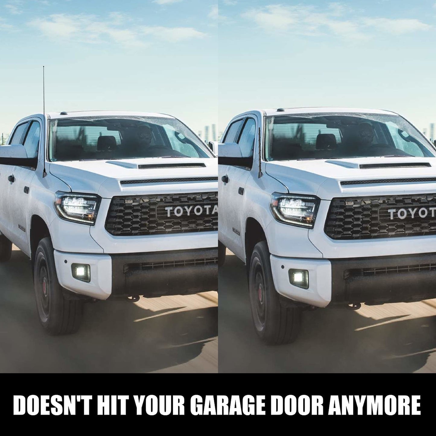 16 inches Antenna Compatible with 2000-2021 Toyota Tundra Tacoma | Car Wash Proof | Flexible Rubber Copper | Designed for Optimized FM/AM Reception