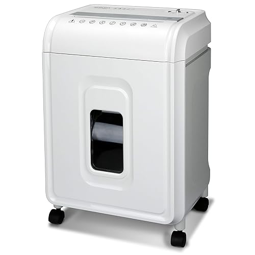 Aurora AU1480MA Professional Grade 14-Sheet Micro-Cut Paper and CD/Credit Card Shredder/ 30 Minutes Continuous Run Time, White/Gray