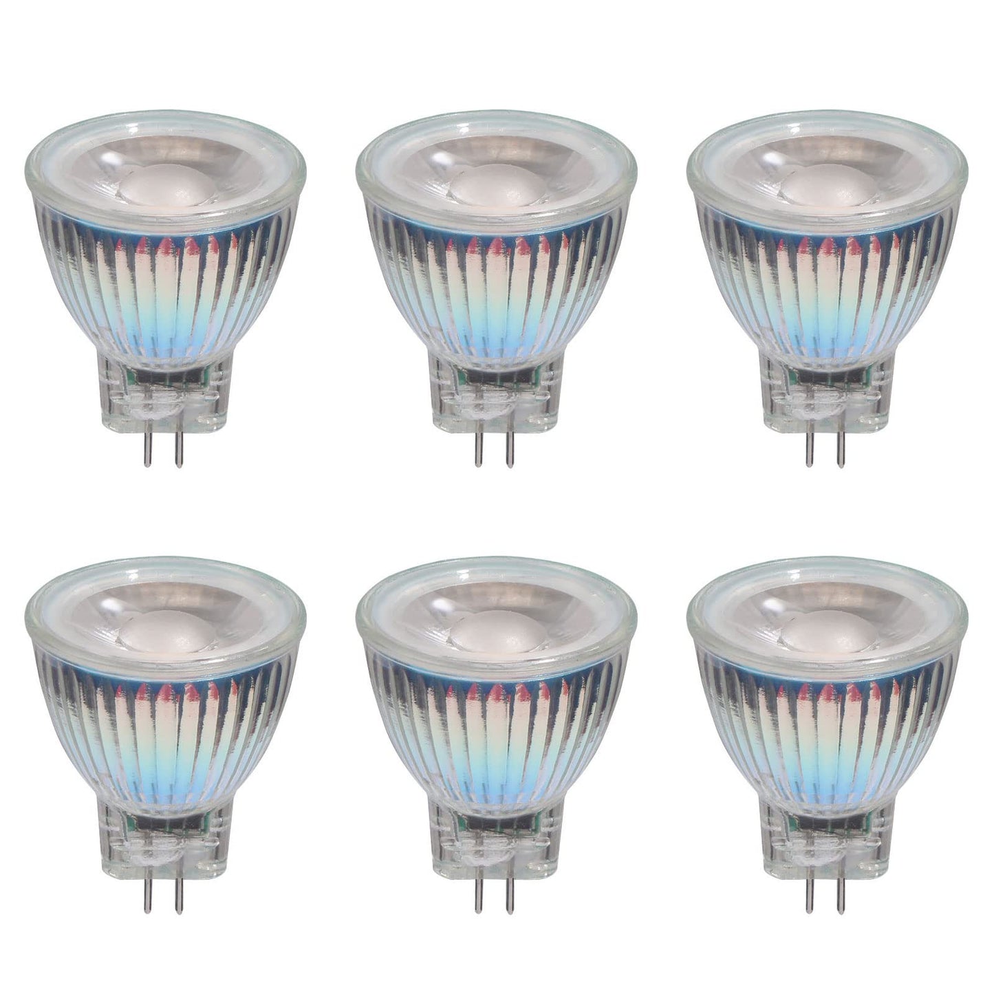 Edearkar MR11 LED Bulbs (6 Pack) 3W 12V GU4 Base 3000K Warm White MR11 GU4 LED Bulbs 50W Halogen Replacement Recessed Spotlight Track Light Landscape