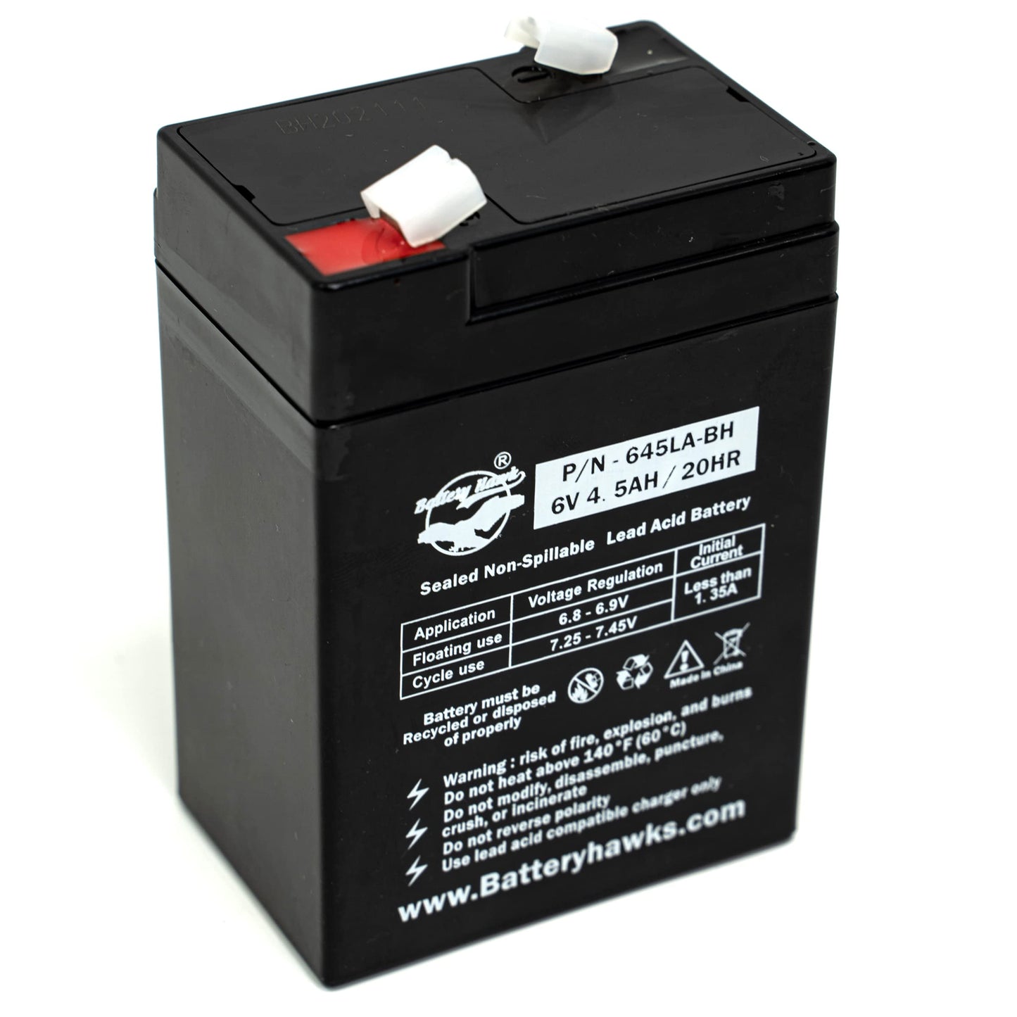 (2 Pack) 6V 4.5AH SLA Sealed Lead Acid Battery UB645 ELB-0604 Battery ELB0604 6V4.5AH for Exit Sign Emergency Light SLA0905 AH 4.0 AMP Hour 120255