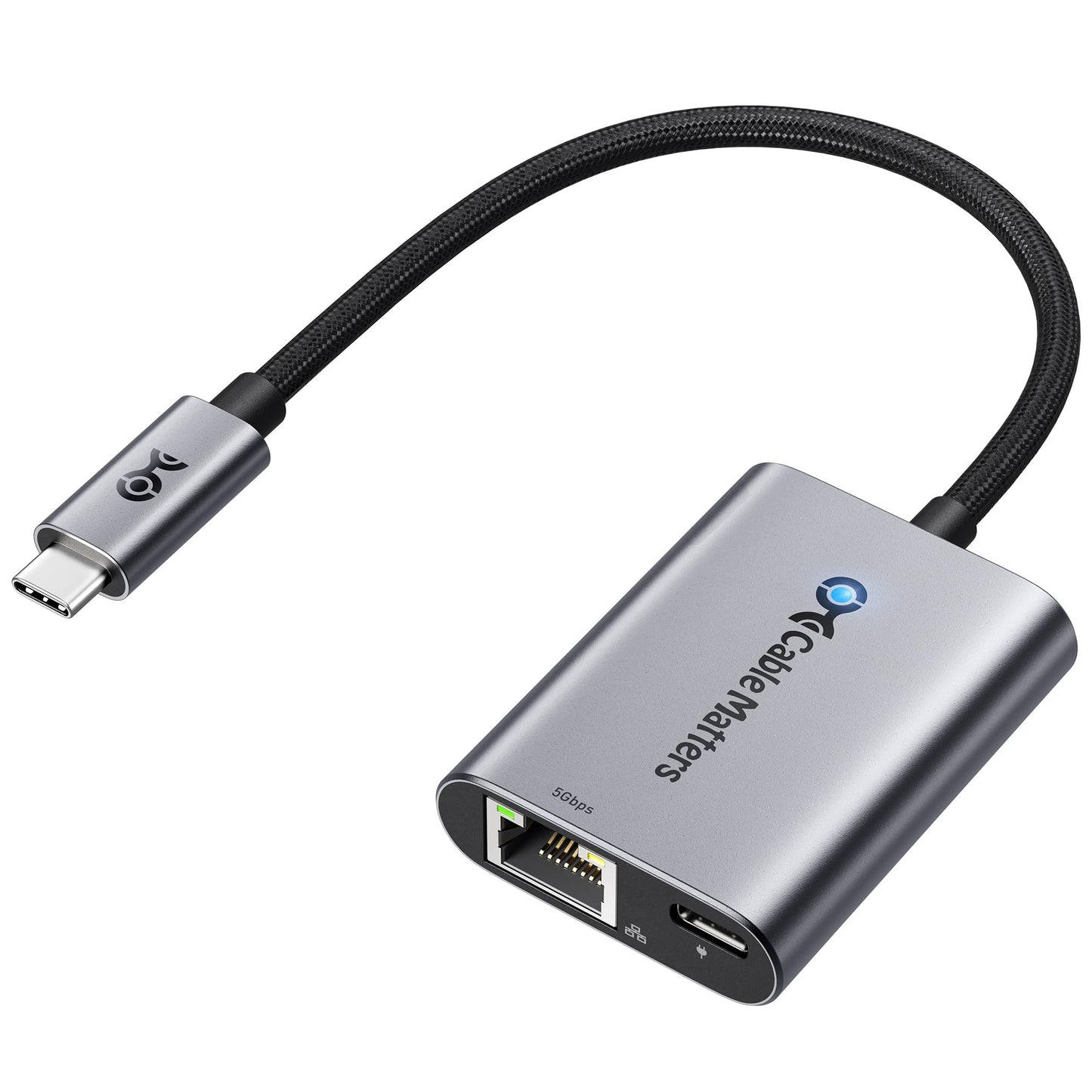 Cable Matters USB C to 5Gb Ethernet Adapter with 140W Charging