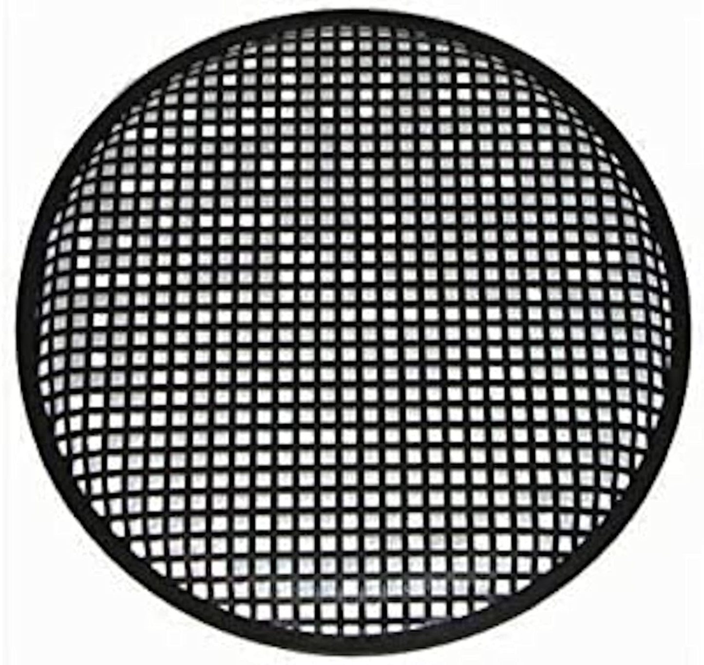 Pair of 12 Inch 12" Universal Metal Car Audio Speaker SubWoofer Waffle Grill Protector Cover with Clips and Screws