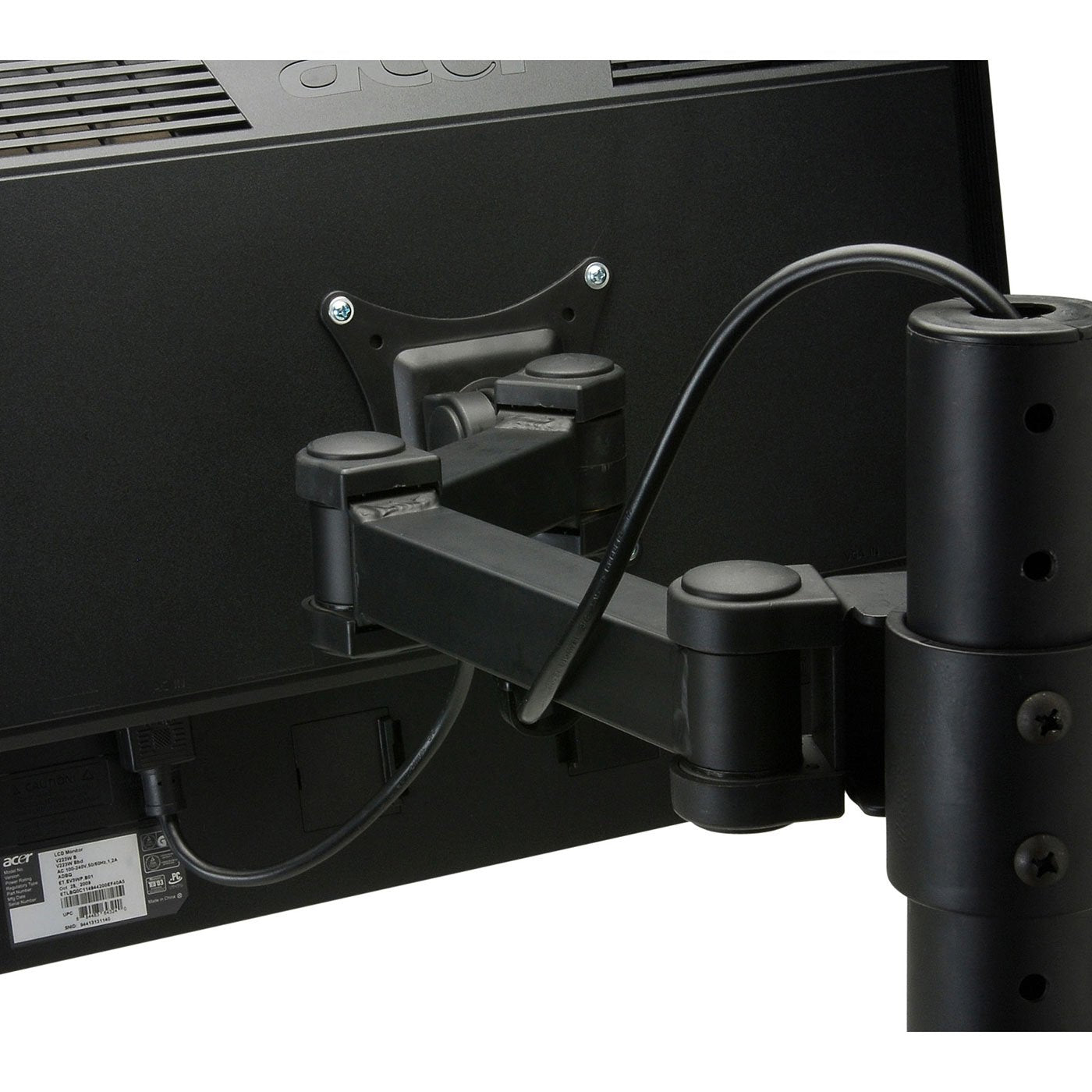 Dayton Audio Shadow Mount DESKARM-D Articulating Desktop Dual LCD Monitor Mount 13"-27"
