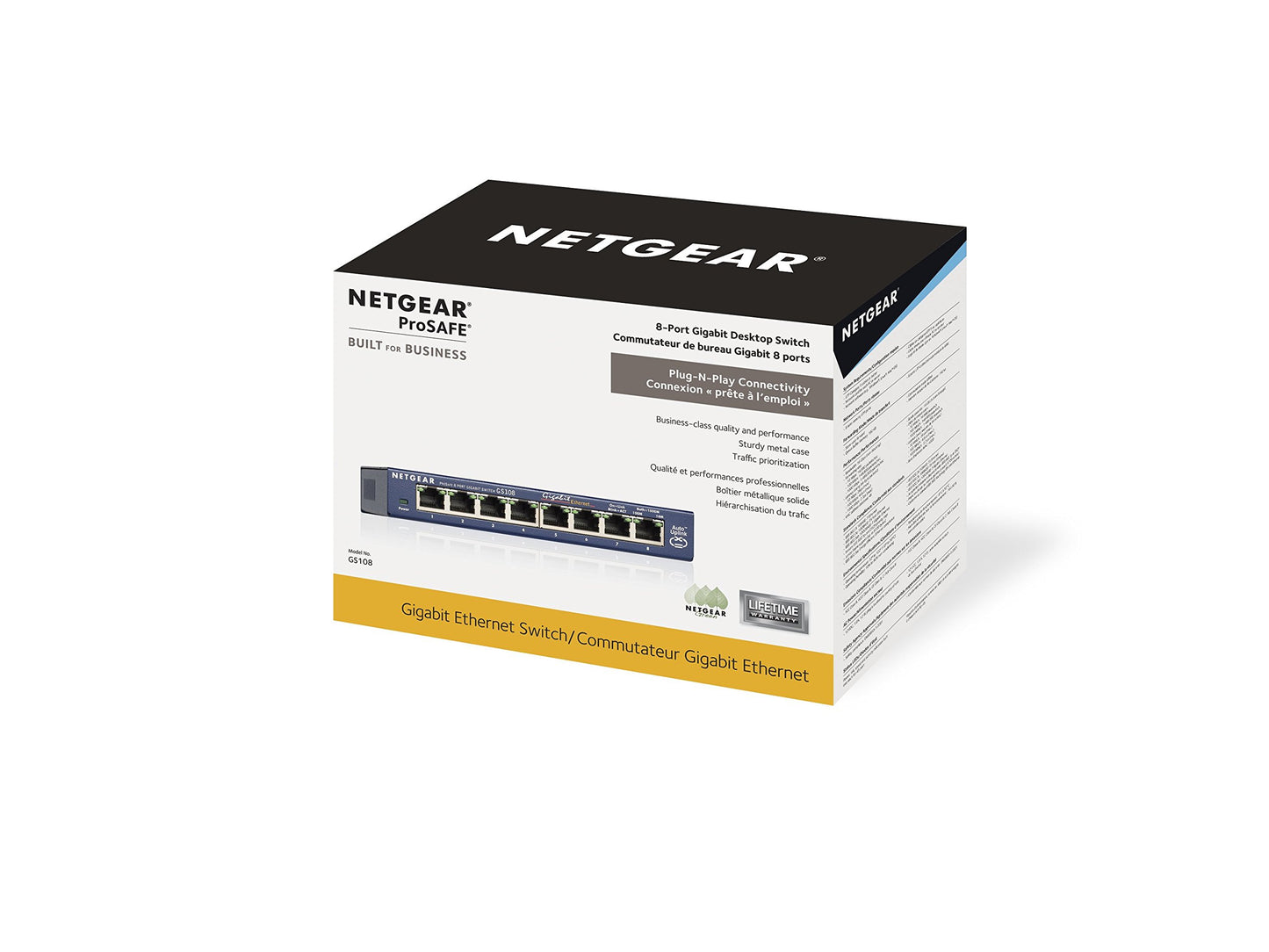 NETGEAR GS108NA ProSafe 8-Port Gigabit Ethernet Desktop Switch