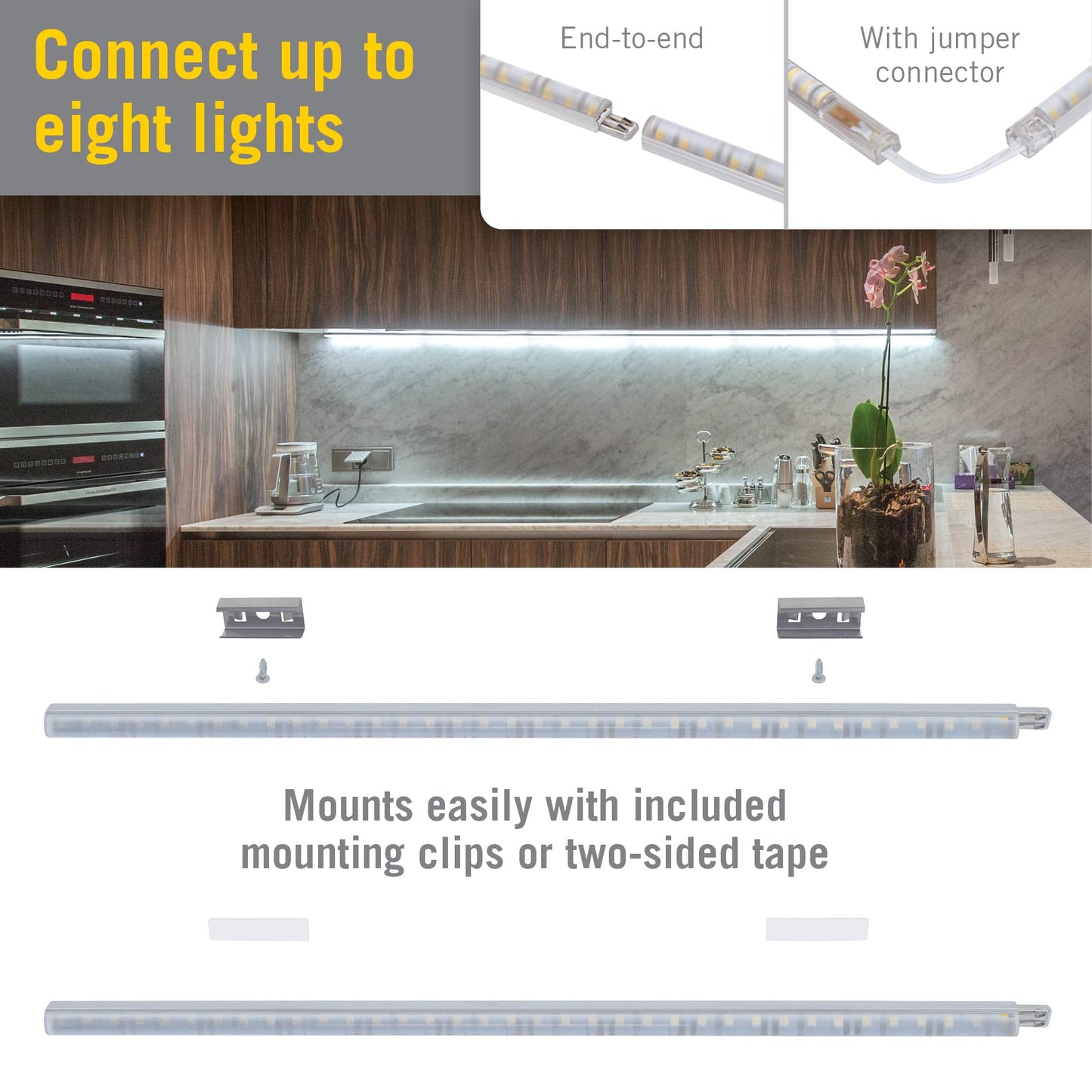 Armacost Lighting RigidStrip 12V 12" Linkable LED Strip Light Diffuser Kit 4000K 321130
