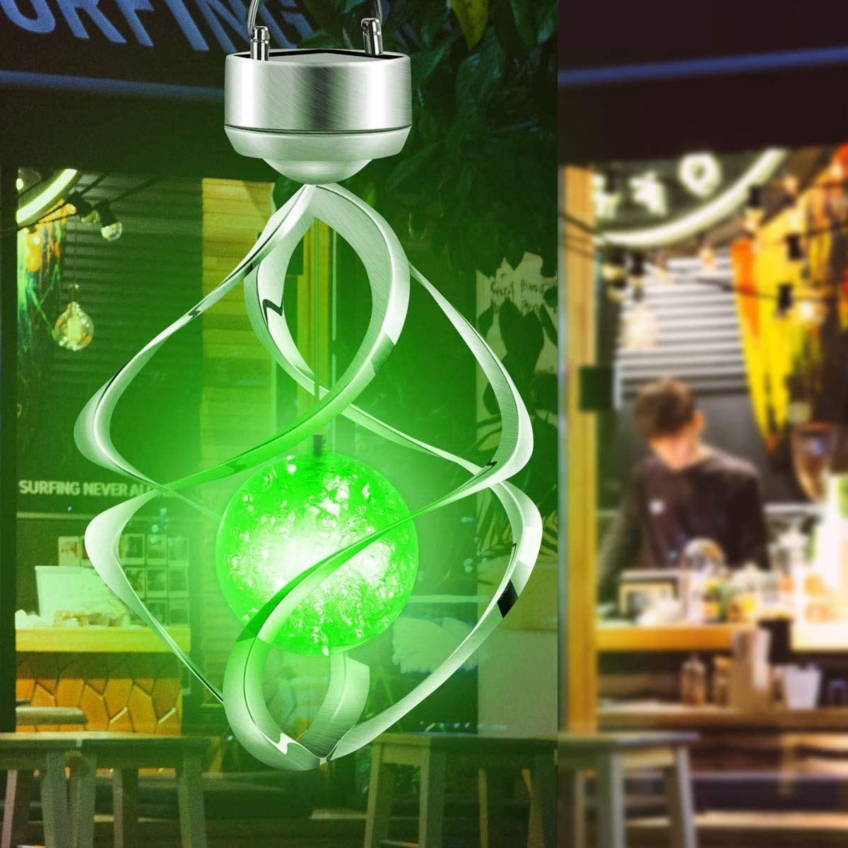 Solar Lights Outdoor Wind Chimes LED Colour Changing Hanging Light