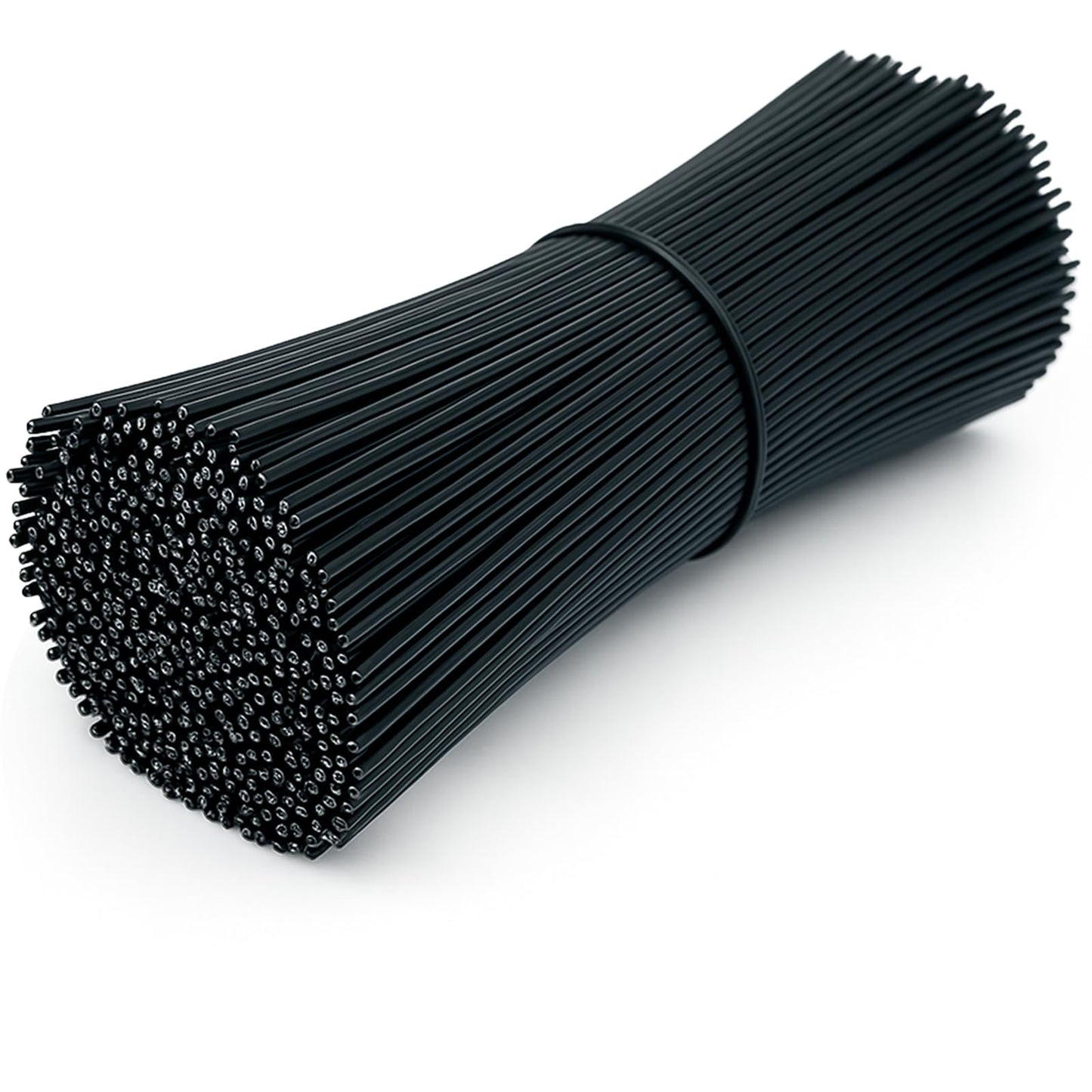 500-Pack Metallic Black Twist Ties - 6-Inch Reusable Cable, Wire & Bag Fasteners with Durable Metal Core