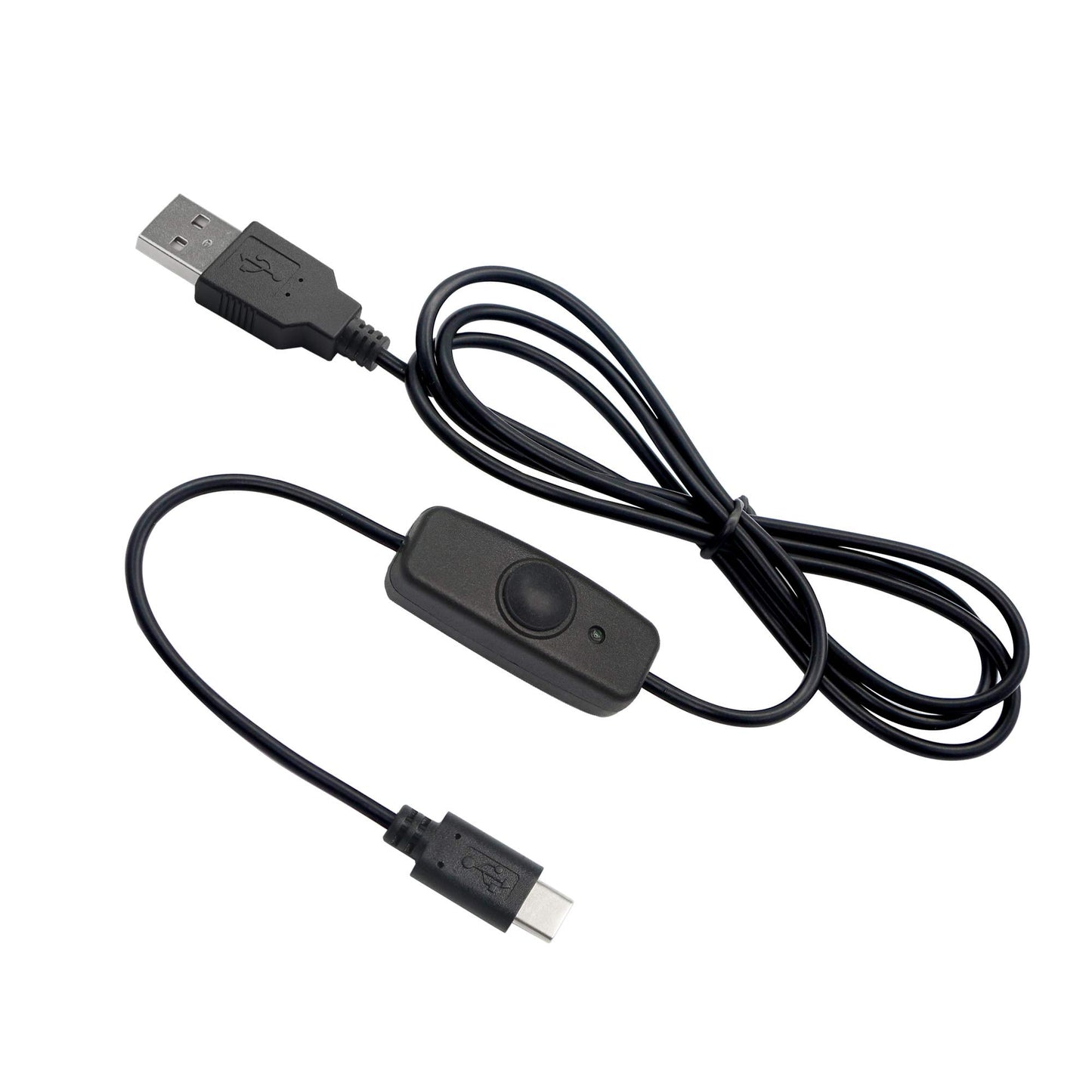 PNGKNYOCN Raspberry Pi Power Switch, 3.9FT with Indicator Light Raspberry Pi 4 Power Switch Type A to Type C USB Cable for Raspberry Pi 4