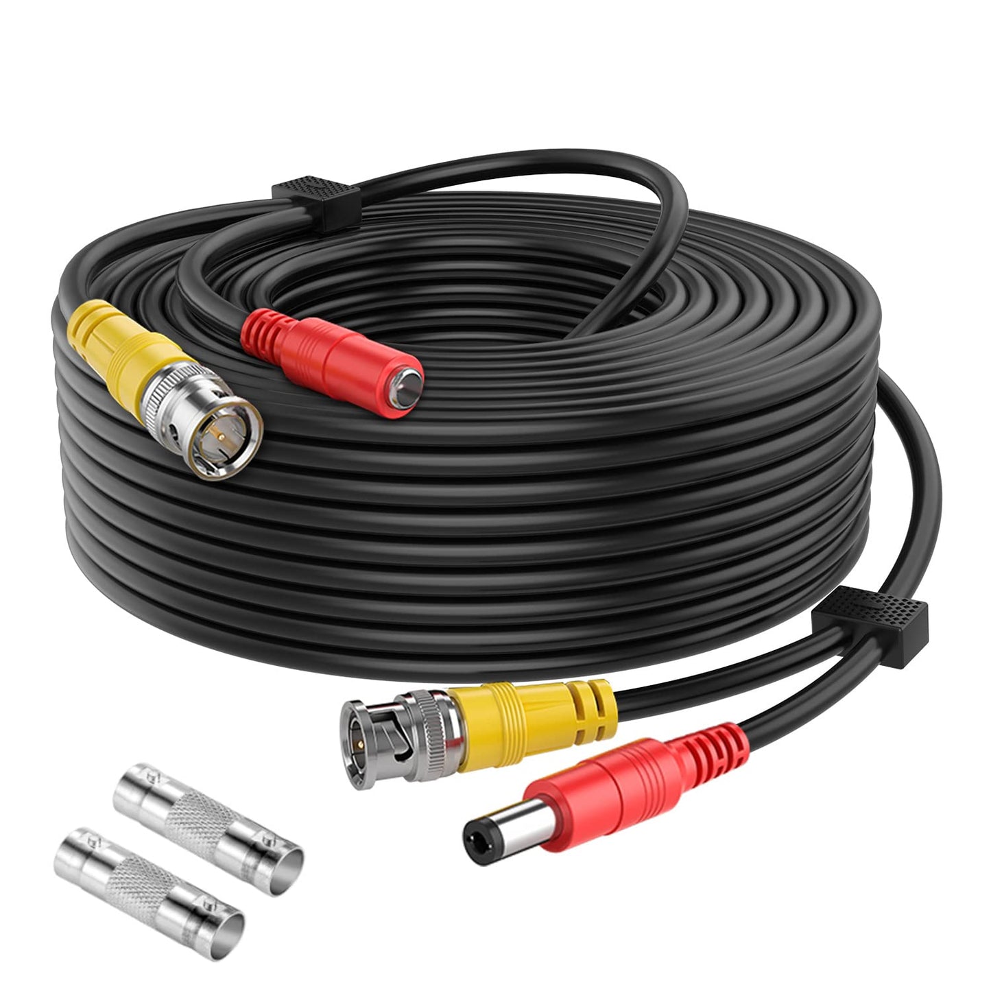 WILDHD [20AWG Cables] 100ft 8MP/4K BNC Cable All-in-One Siamese Video and Power Security Camera Cable, BNC Extension Wire Cord with 2 Female