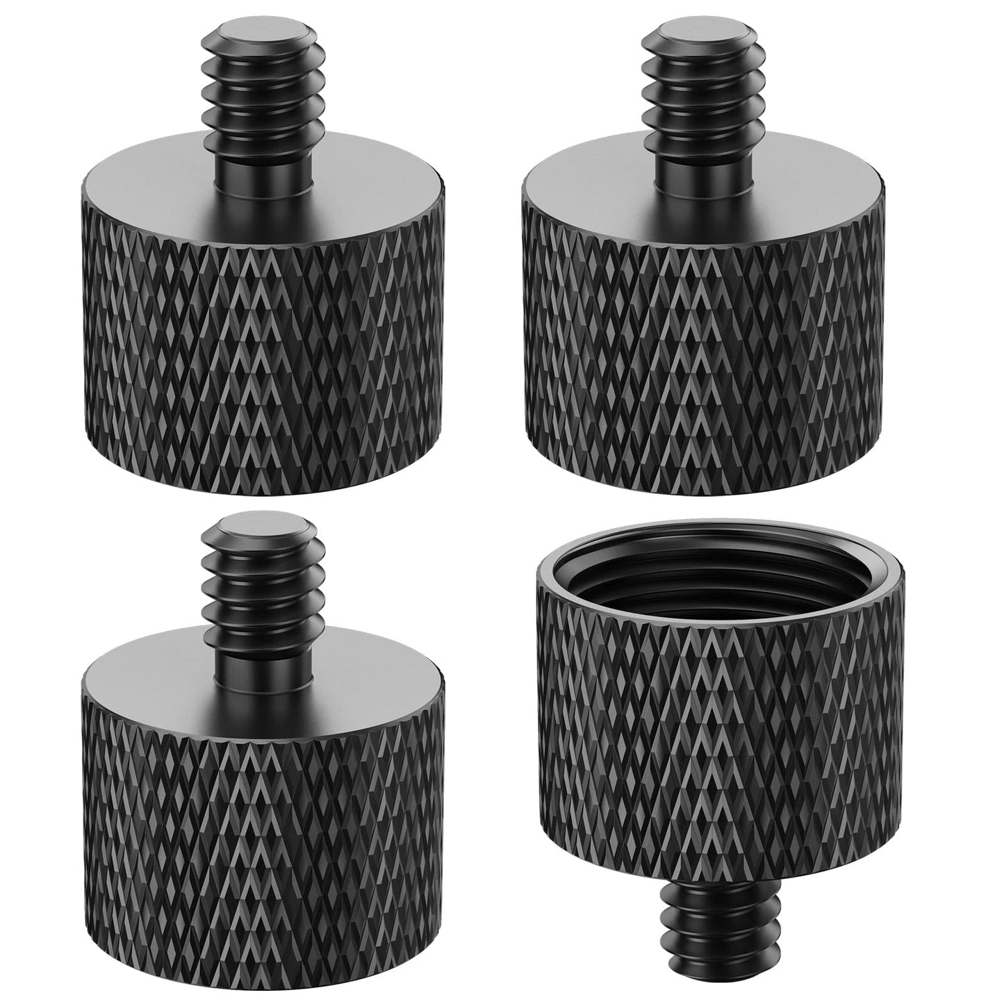 Rigych 5/8 Female to 1/4 Male Mic Stand Adapter 4 Pcs 1/4 to 5/8 Mic Screw Adapter for Camera Mount Mic Mount Tripod Stand Monitor