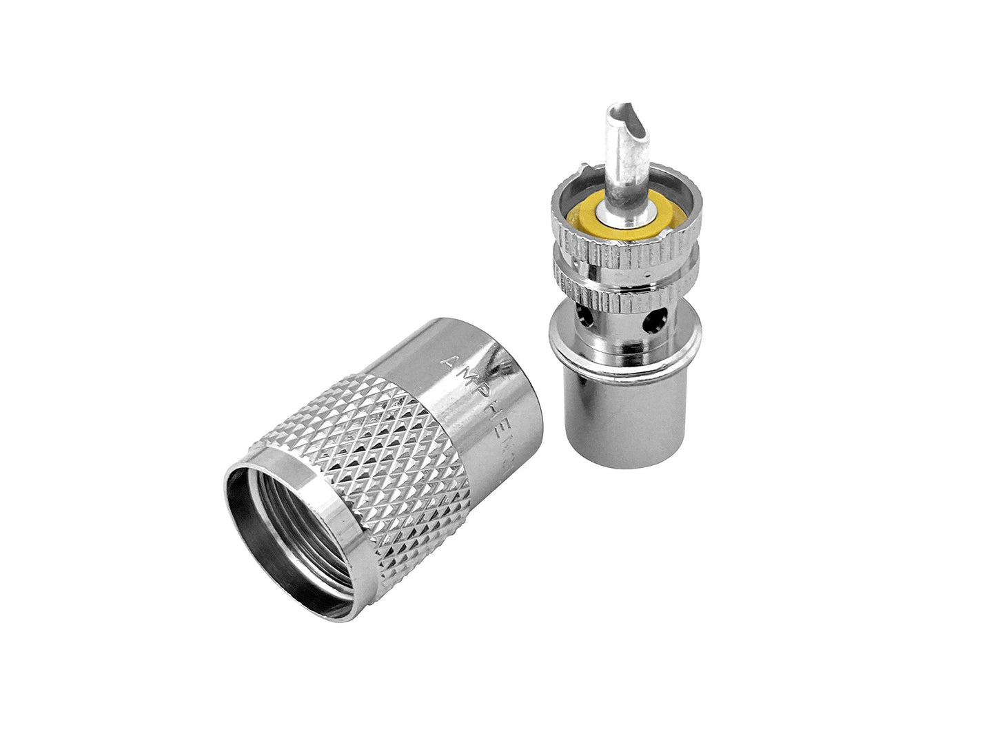 Amphenol PL259 Coax Connectors Male UHF Solder Plug 83-1SP-15RFX (2 Pack)