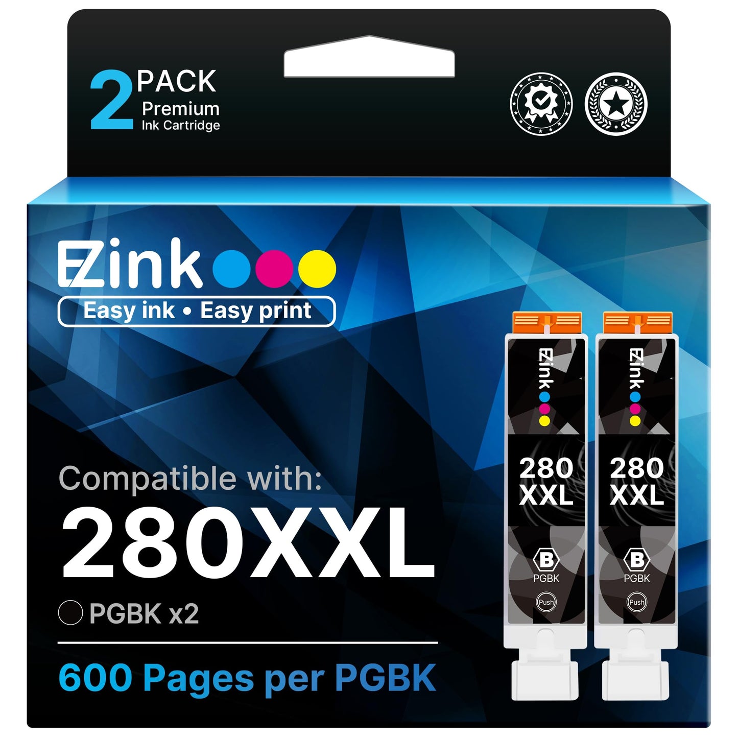 E-Z Ink tr8620a Ink Cartridges Compatible for Canon 280 PGBK 2 Pack 280 XXL