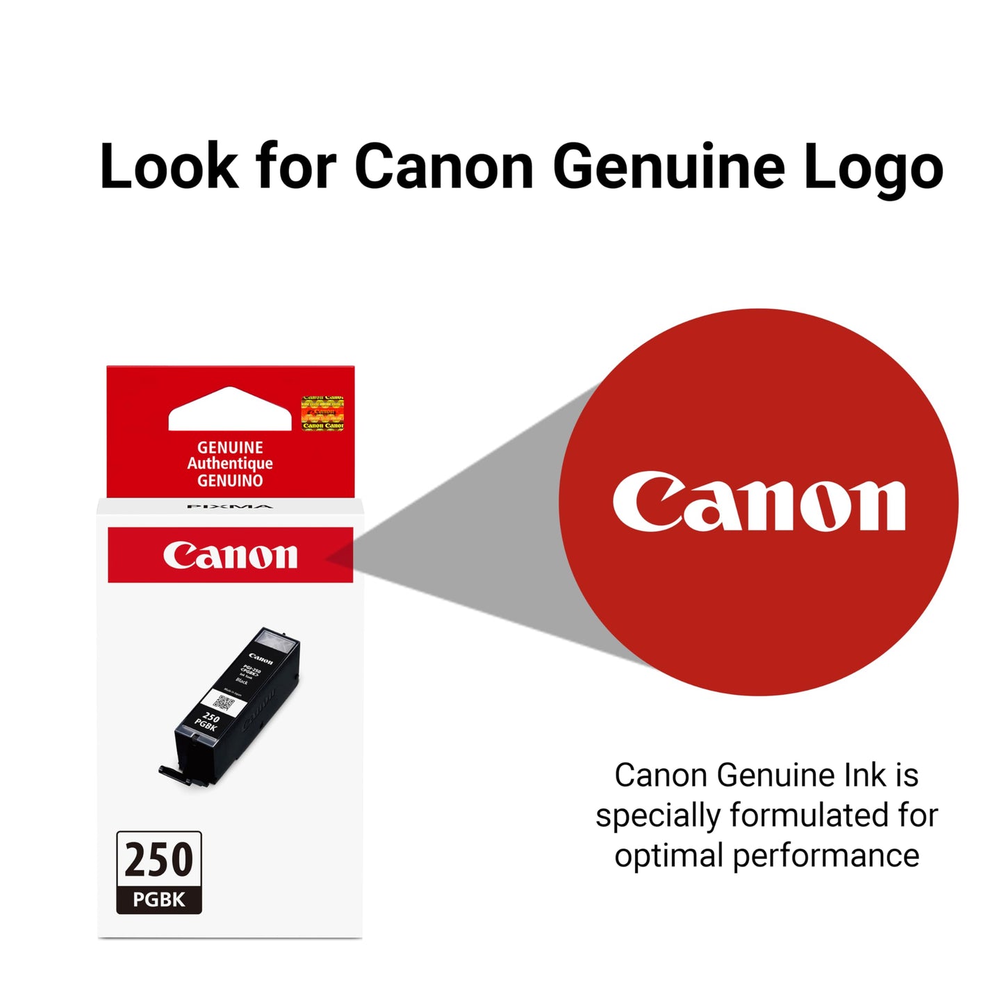 Canon PGI-250 Genuine Pigment Black Ink Tank, Compatible with MG6320, IP7220 & MG5420, MX922, MG5520, MG6420, MG7120, iX6820, iP8720, MG7520, MG6620