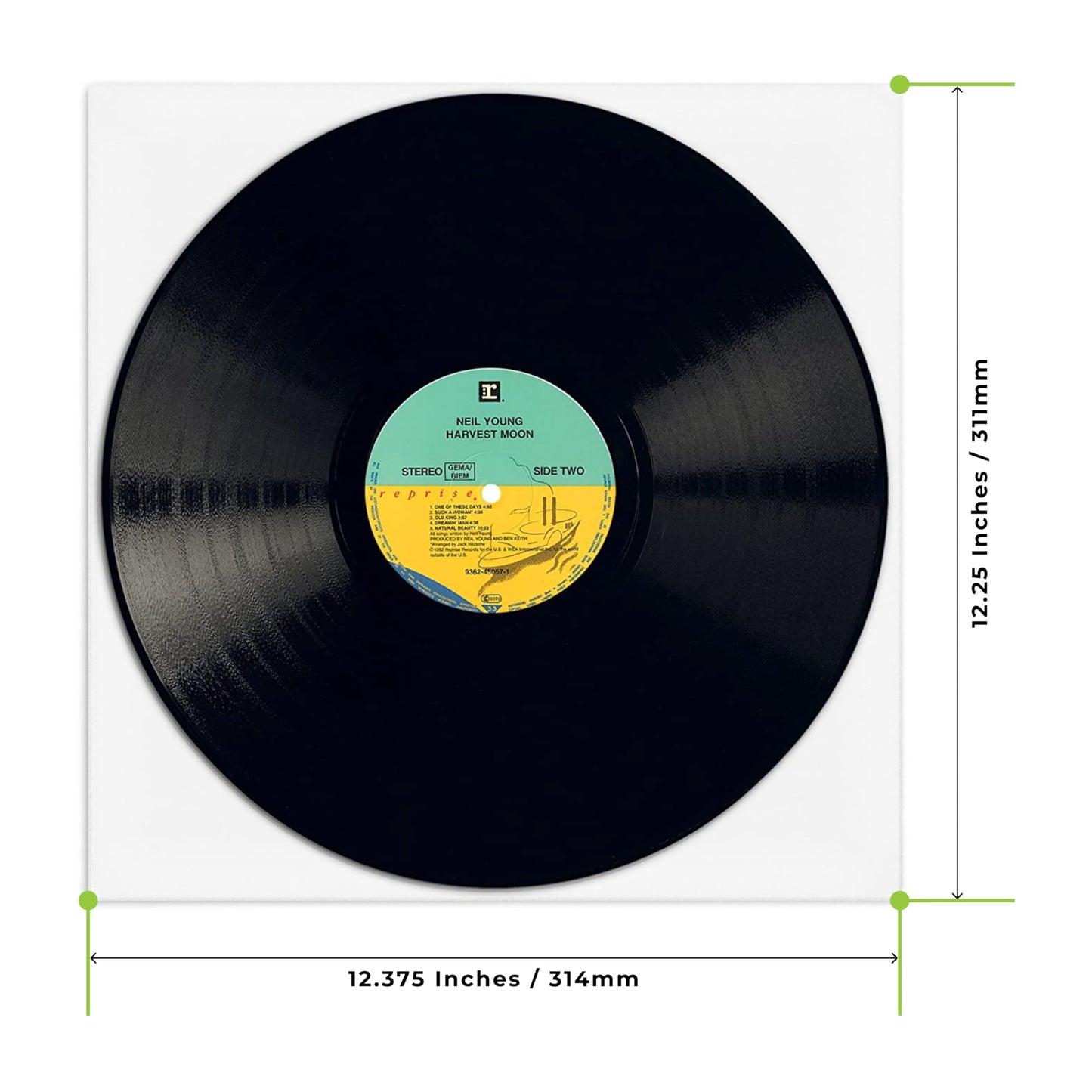TunePhonik 12" LP Vinyl Record Jackets - White Coated w/ No Center Hole | 25-Pack | Made in USA