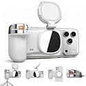 Ergonomic Phone Camera Grip with Selfie Light, Compatible with MagSafe