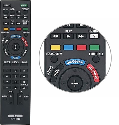 Universal RM-YD102 Remote Control for Sony Bravia HDTV LCD LED 3D Smart TV