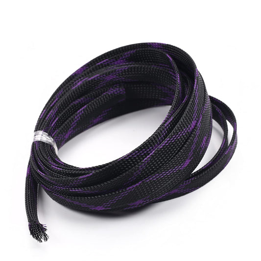 Othmro 16.4ft Length PET Flexible Braided Cable Sleeves 0.47in Width Wire Loom Sleeving and Organizers Flexible Wire Mesh Sleeves for TV Audio PC
