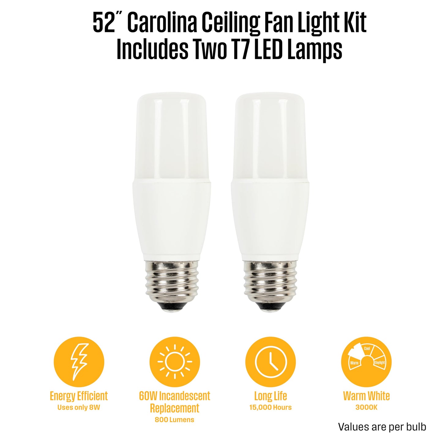 Westinghouse 7209600 Ceiling Fan with LED Light, 52-Inch, Brushed Nickel