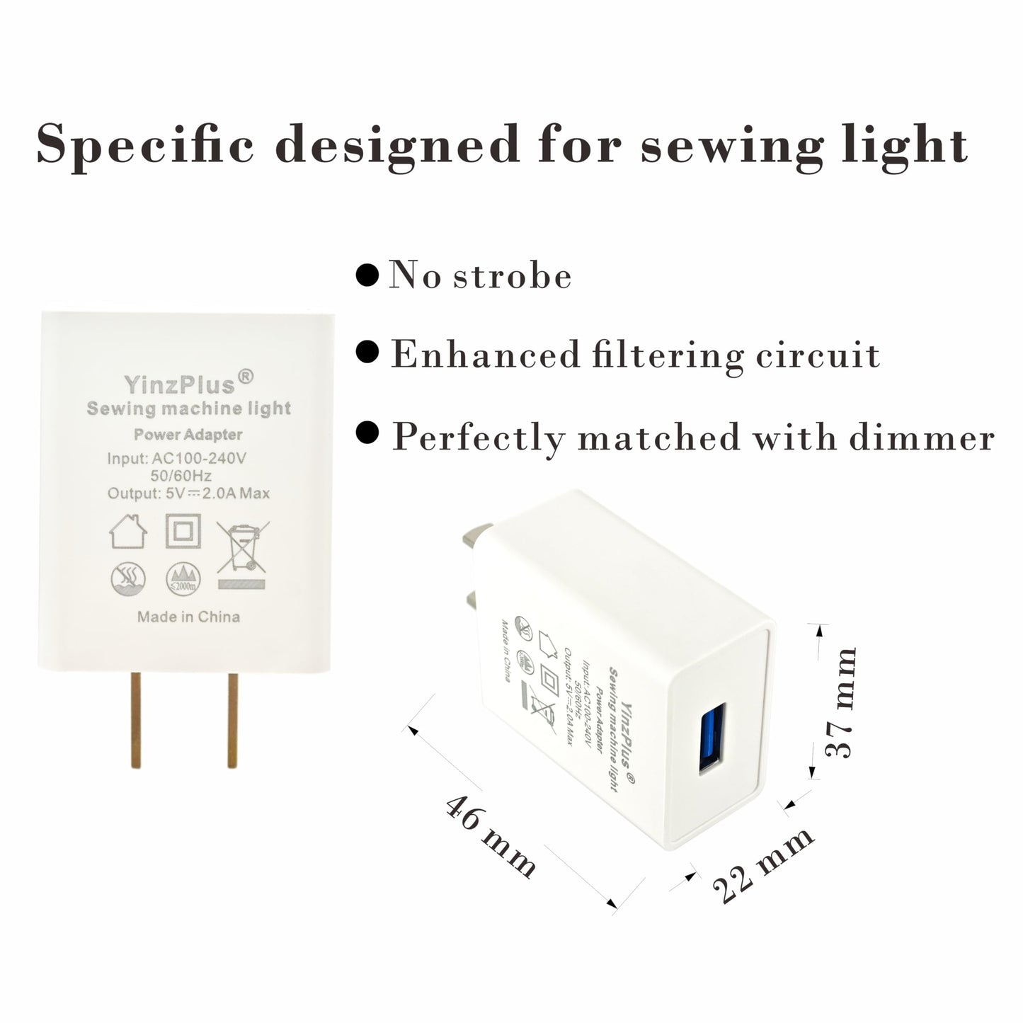 YinzPlus Economy Pack LED Sewing Machine Light Strip Stick On | Eye-Protection | Quick installasion | 11.77 Inch | Flexible | Dimmable Ra 90 High