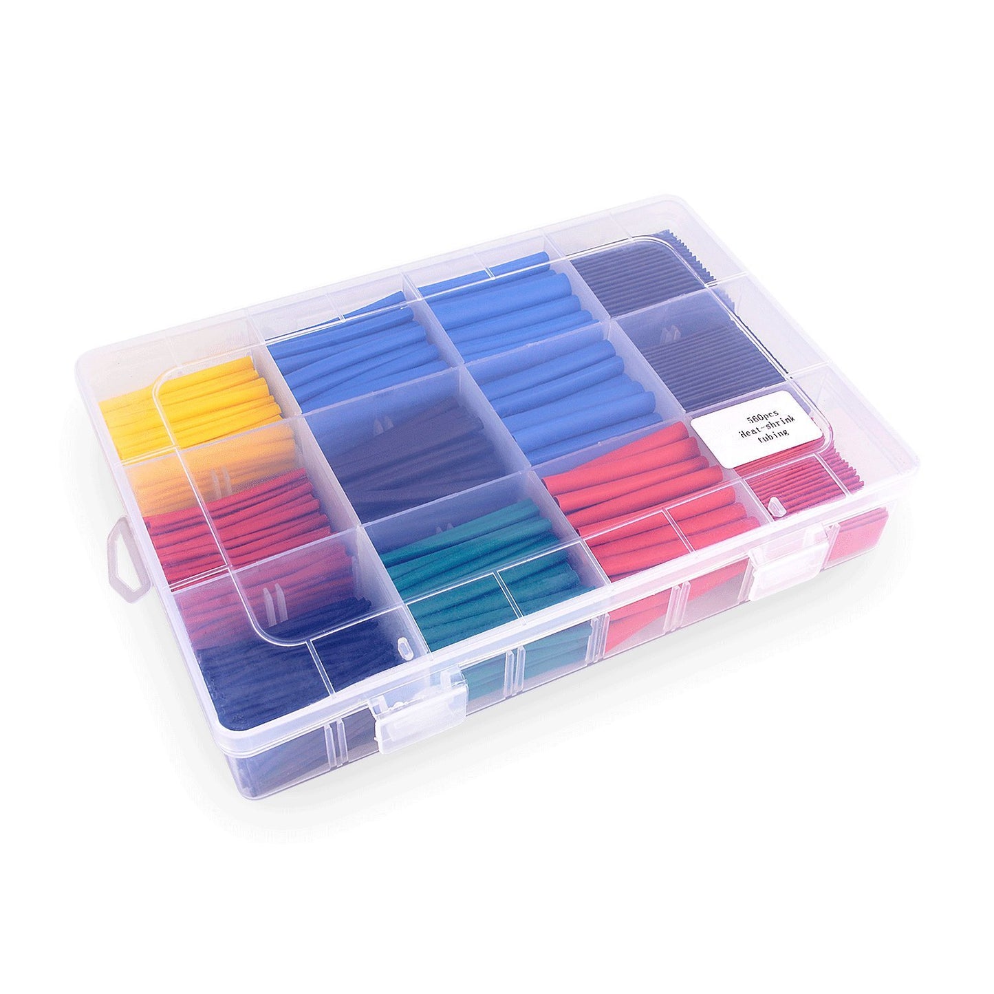 Nilight - 50005R Heat Shrink 2:1 Electric Insulation Tube Kit 45mm Flame Retardant Wrap Cable Sleeve 560pcs 5 Colors 12 Sizes with Storage Box?2 Years