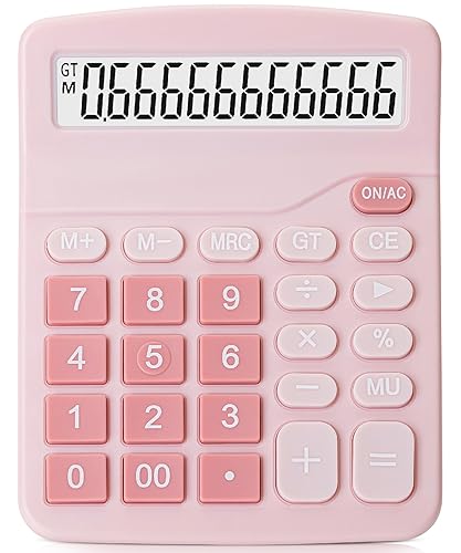 Mr. Pen Pink Large Display Desktop Calculator