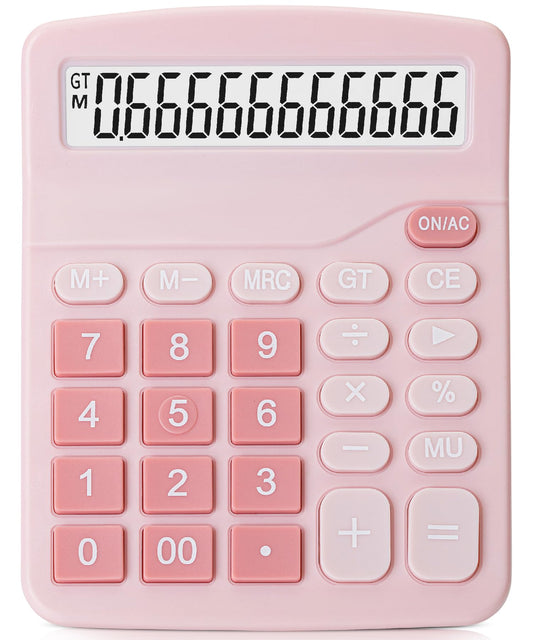 Mr. Pen Pink Large Display Desktop Calculator