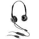 Grandstream GUV3000 Headset - Stereo - USB Type A - Wired - 150 Ohm - 100 Hz - 7 kHz - Over-The-Head - Binaural - Supra-aural - 6.56 ft Cable - Noise…