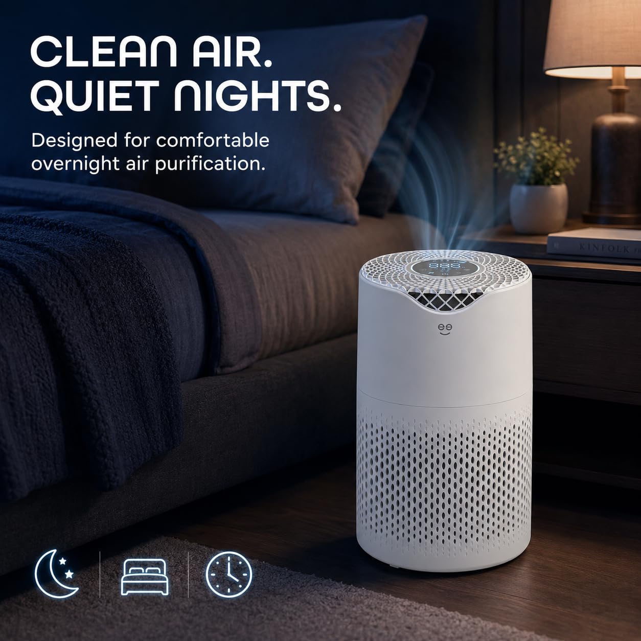Geeni Air Purifier for Home, HEPA Air Filter, Medium Room, 585 Sq. Ft.