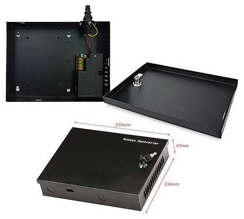 MENGQI-CONTROL 110V Input Metal Power Supply Box Output DC12V 5A for Access Control Panel System/Lock Security Kits/CCTV Power Supply