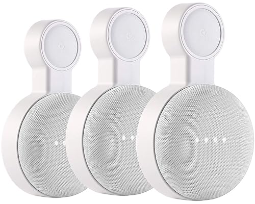 PEF Outlet Wall Mount Holder for Google Nest Mini and Google Home Mini, A Space-Saving Accessories with Cord Management for Google Mini Smart Speaker