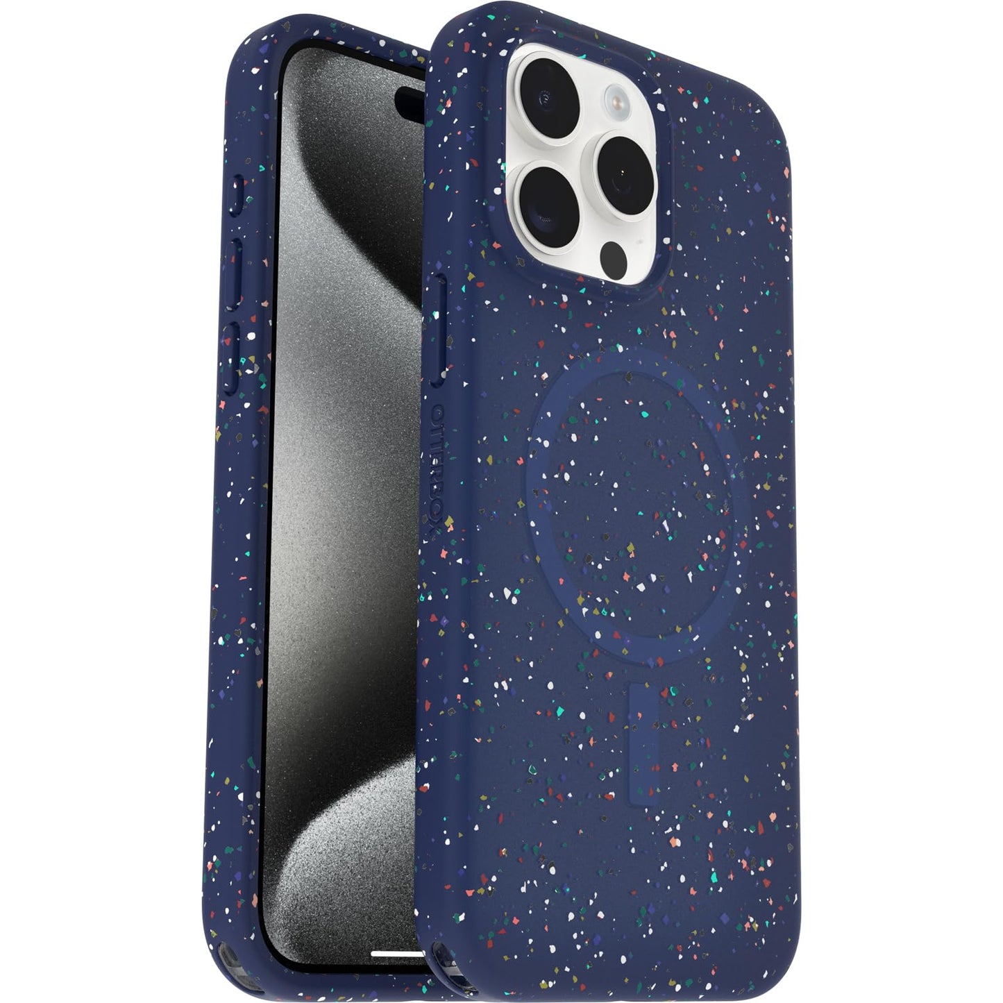 OtterBox Core Series for MagSafe for iPhone 15 Pro Max - Blueberry Pie Blue, Sleek Rubber Design, Smooth Finish, Camera Bumpers, and Protective Screen