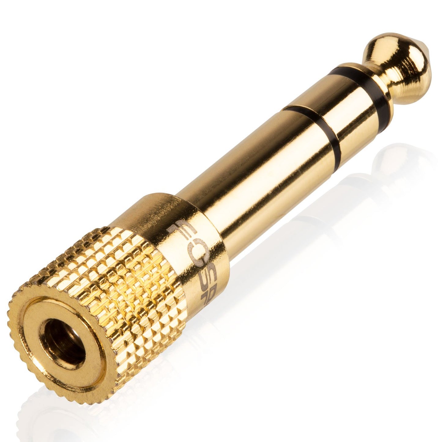 FosPower 6.35mm (1/4 inch) Male to 3.5mm (1/8 inch) Female 3-Conductor TRS AUX Stereo Audio Headphone Jack Adapter - 24K Gold Plated (1 Pack)